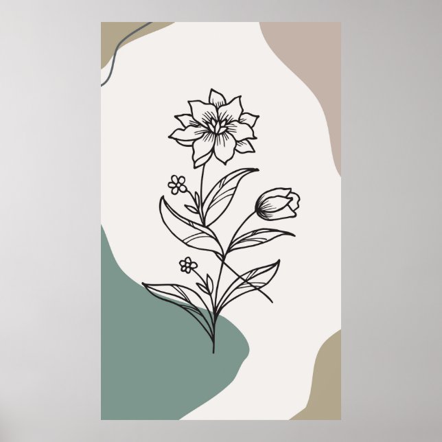 Abstract boho design poster (Front)