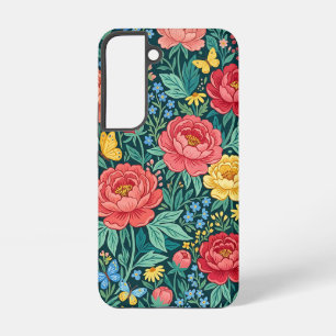 Abstract Boho Floral Peonies Garden Samsung Cases