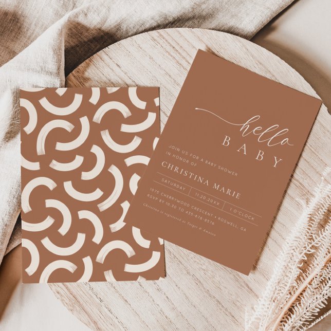 Abstract Boho Gender Neutral Baby Shower Invitation (Creator Uploaded)