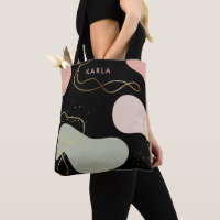 Abstract Boho Geometric Organic Shapes Pattern