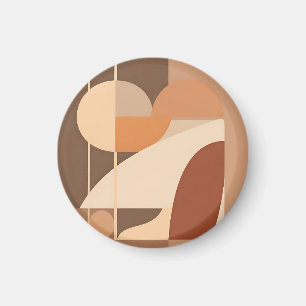 Abstract Boho Geometric Terracotta Modern Magnet