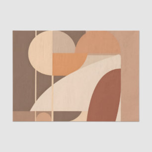 Abstract Boho Geometric Terracotta Modern  Tissue Paper