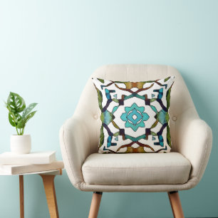 Abstract Boho geometrical Design 304 Cushion