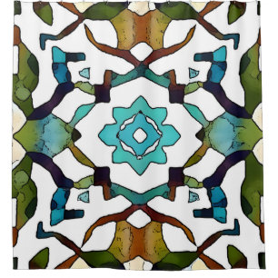 Abstract Boho geometrical Design 304 Shower Curtain