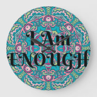 Abstract Boho Mandala I Am Enough Affirmation