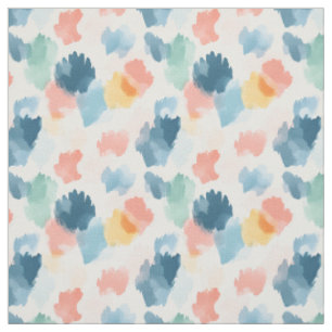 Abstract Boho Rainbow Paint Splotches Fabric