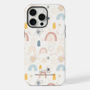 Abstract Boho Rainbow Pattern - Minimalist Nature iPhone 15 Pro Max Case