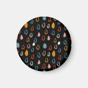 Abstract boho raindrops, tribal doodle. magnet