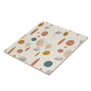 Abstract Boho Retro Modern Collection Tile