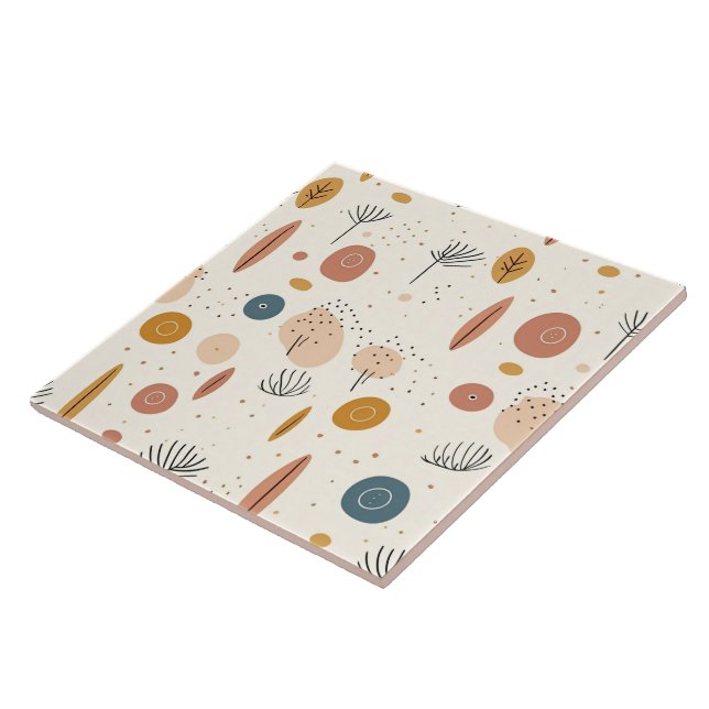 Abstract Boho Retro Modern Collection Tile (Side)