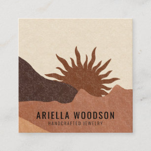 Abstract Boho Terracotta Jewellery Designer  Square Business Card