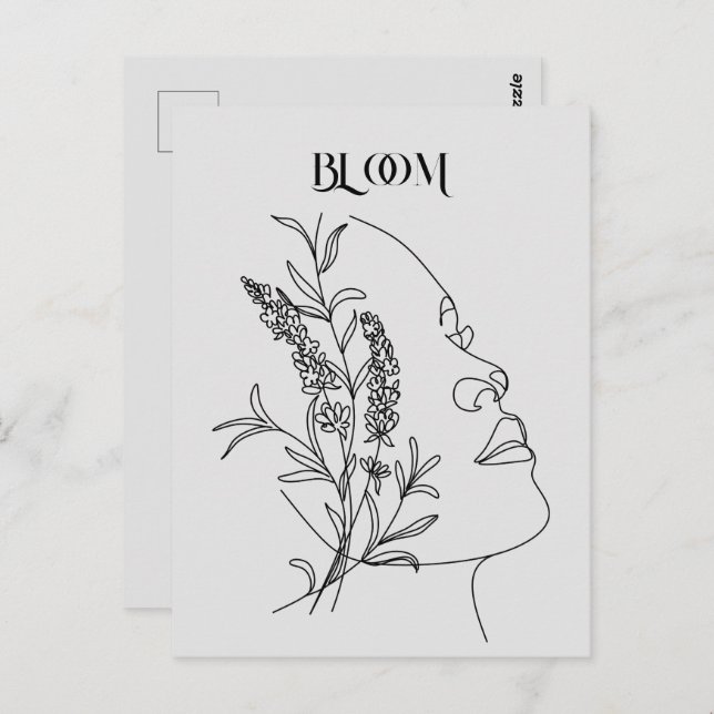 Abstract Boho Woman Illustration  Poster Postcard (Front/Back)