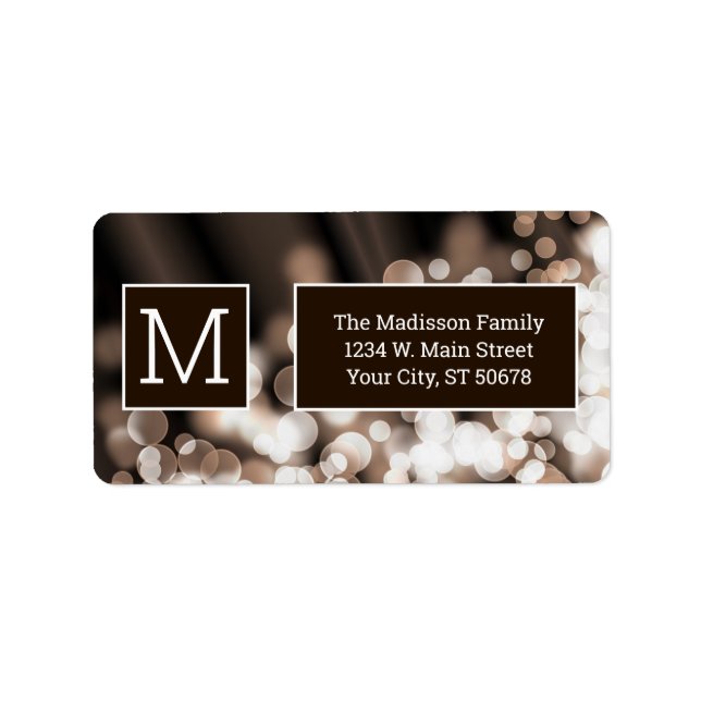 Abstract Bokeh Chocolate Label (Front)