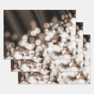 Abstract Bokeh Glowing  Pattern Wrapping Paper Sheet