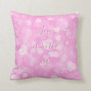 Abstract bokeh pink texture.text. cushion