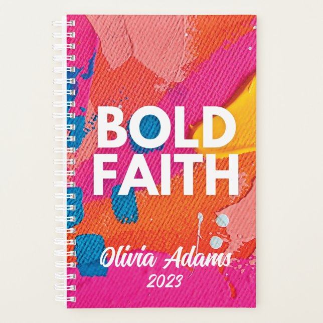 Abstract Bold Faith Weekly Monthly 2023 Planner (Front)