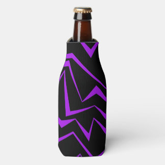 Abstract, bold, vibrant geometric zigzag pattern bottle cooler