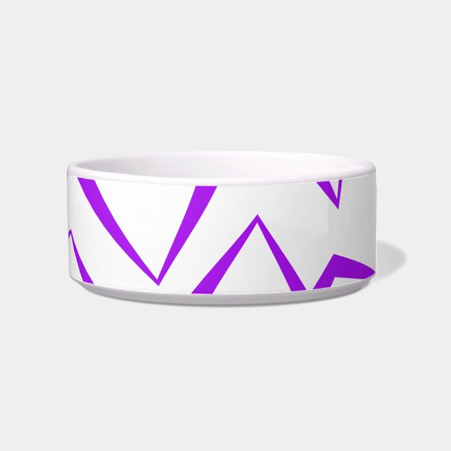 Abstract, bold, vibrant geometric zigzag pattern bowl (Right)