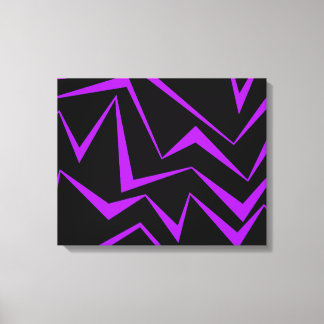 Abstract, bold, vibrant geometric zigzag pattern canvas print