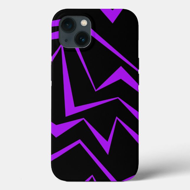 Abstract, bold, vibrant geometric zigzag pattern Case-Mate iPhone case (Back)