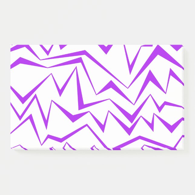 Abstract, bold, vibrant geometric zigzag pattern post-it notes (Front)