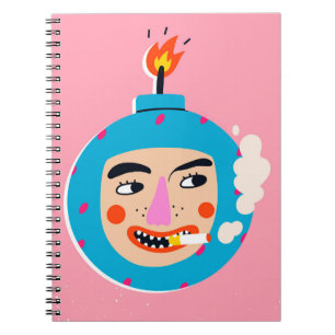 Abstract boom face notebook