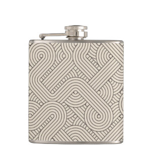 Abstract border hip flask
