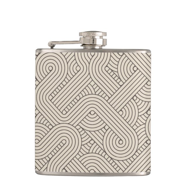 Abstract border hip flask (Front)