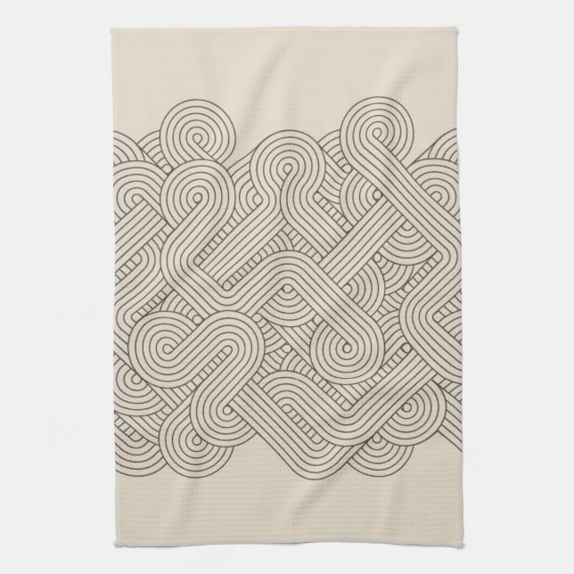 Abstract border tea towel (Vertical)