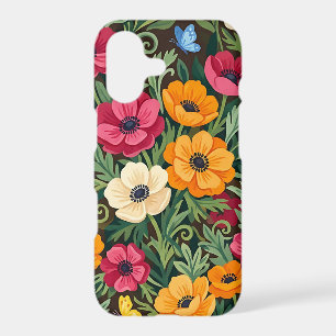 Abstract Botanical Anemones iPhone Cases