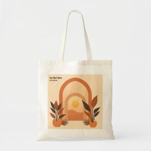 Abstract Botanical Archway Warm Tone Art Tote Bag