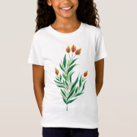 Abstract Botanical Art Spring Plant
