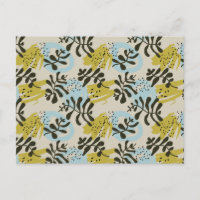 Abstract Botanical Bohemian Pastel Green Blue