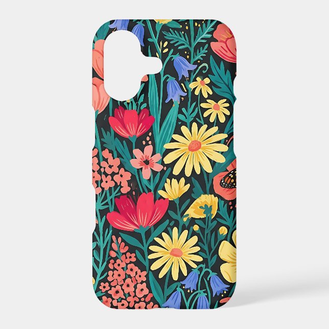 Abstract Botanical Butterflies iPhone Cases (Back)