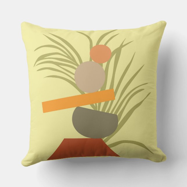 Abstract Botanical Delight Cushion (Back)