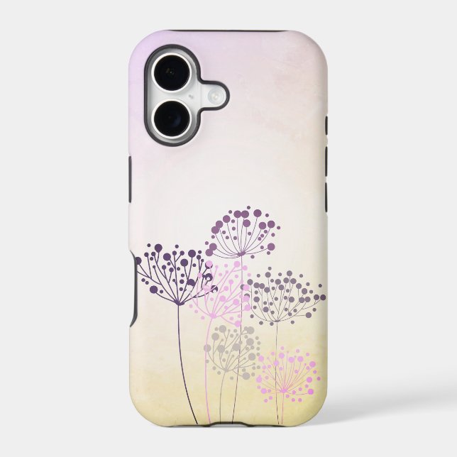 Abstract botanical drawing iPhone Case (Back)