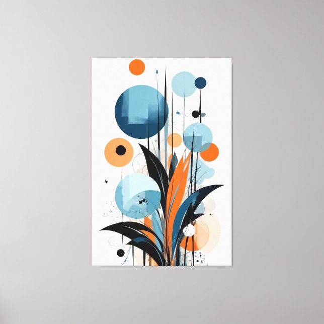 Abstract Botanical Harmony Canvas Print (Front)