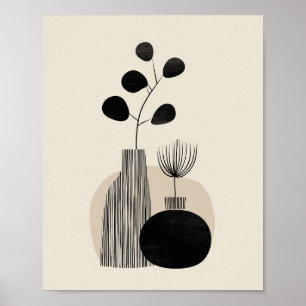 Abstract Botanical Illustration Poster