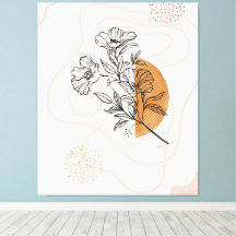 Abstract Botanical – Minimalist Floral Line art