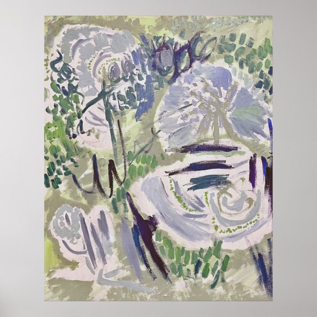 Abstract Botanical Painting Poster (Front)