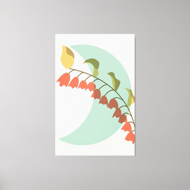 Abstract Botanical Shape Canvas Print (Front)