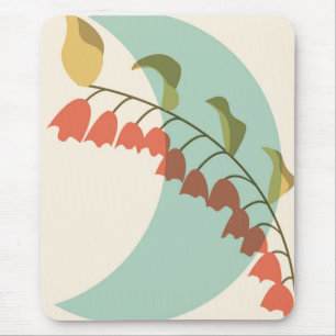 Abstract Botanical Shape Mouse Pad