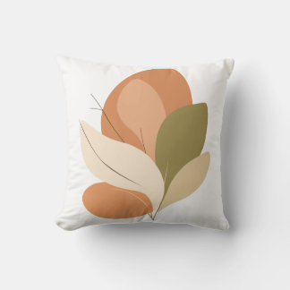 Abstract Botanical Shapes Cushion