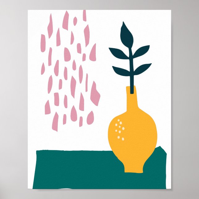 Abstract Botanical Shapes  Poster (Front)