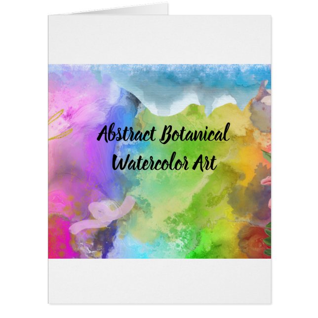 Abstract Botanical Watercolor Art (Front)