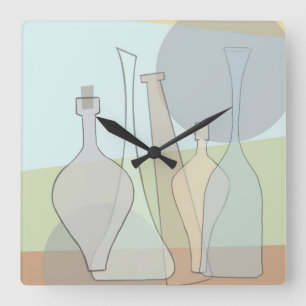 Abstract Bottles Clock