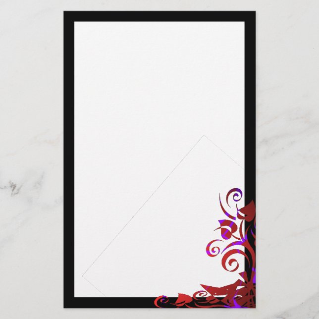 Abstract Bouquet Goth Stationery (Front)
