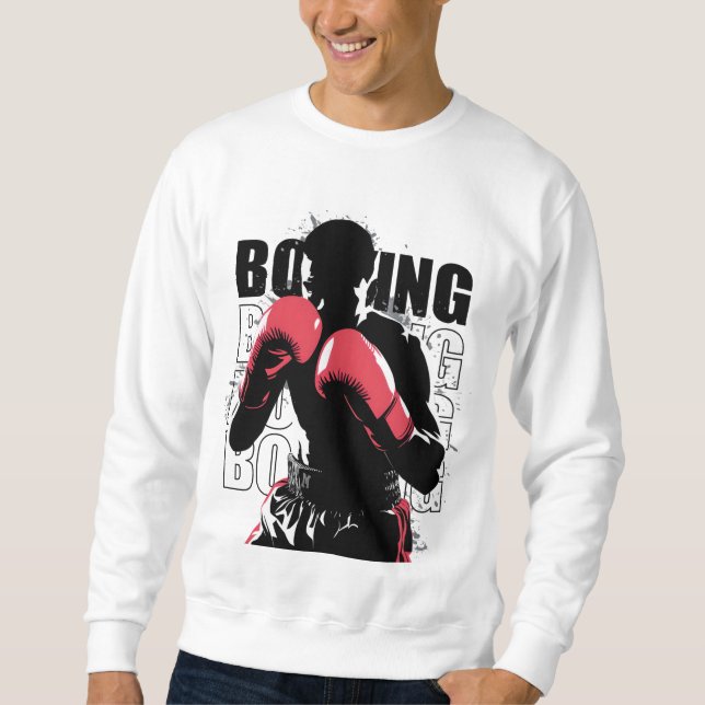 Abstract Boxer Silhouette T-Shirt Design - Dynamic Sweatshirt (Front)