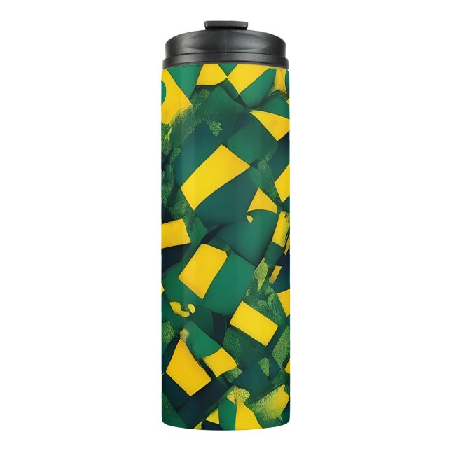 Abstract Brazilian pattern Thermal Tumbler (Front)
