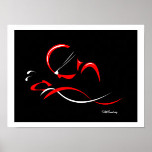 Abstract Breaststroke 12 Poster